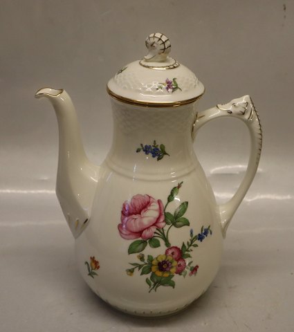 091 a Large coffee pot 26 cm 1 l (301) B&G Saxon Flower Creme porcelain
