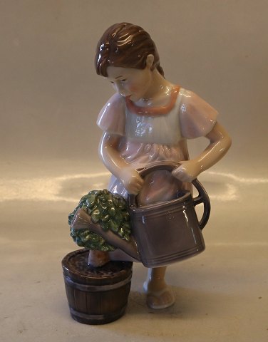 408 RC Girl with  watering can 20 cm (1249408)  Children in activity 2006  Royal 
Copenhagen