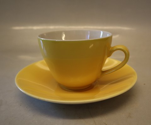Coffee cup 6 x 8 cm & saucer 14 cm Susanne Yellow Aluminia Faience