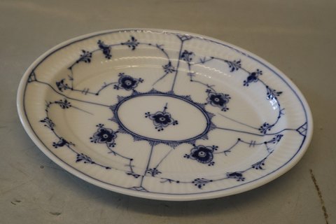 234-1 Tray, Oval   16 x 20 cm Blue Fluted Danish Porcelain