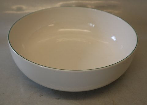Green line 3092 Bowl 21 x 6.5 cm (577) -4 ALL Seasons Royal Copenhagen faience 
Green Top