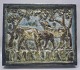 Royal Copenhagen Art Pottery 21078 RC Relief with calfs 35.5 x 39.5 cms , Knud 
Kyhn April 1951
