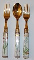 Flora Danica Dessert Flatware in Porcelain and Sterling Silver