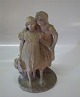 Unique Christian Thomsen figurine of two children in clay 28 cm