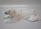 Royal Copenhagen figurine 
1250 RC Lying polar bear Post 1910 13 x 31 cm