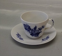 1980s Royal Copenhagen Blue Flower Braided Cups and Saucers Set- 8