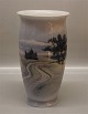 Bing & Grøndahl B&G 8685-450 Vase med grusvej i landskab 25 cm Signeret AS
