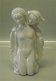 Royal Copenhagen figurine 
1760 RC Woman with maid servant Georg Thylstrup 1915 19 cm , white
