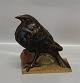 B&G Art Pottery Bird B&G 7003 Black bird with able 21 x 21 cm K. Otto
