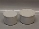 White Pot 6275 Sugar Jar 6.5 x 9 cm with 6318 lid 9.2 cm
 Design Grethe Meyer Royal Copenhagen Porcelain Sugar Bowls 
