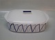 Lidded bowl - Tureen  13 x 19 x 29 cm
 Dan-Ild 40 Blue Flame Harlequin Lidded dish