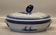 0921-11 Small covered dish 29 X 19 cm Navy Service
 Aluminia Faience Tranquebar