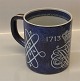 Aluminia Copenhagen Faience Aluminia Jubilee Mug 14 x 12.5 cm 1713-1963 Crowned 
Monogram Danish Royal Military Acadamy??