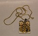 Royal Copenhagen Pendant ca 5 x 4 cm Nils Thorsson with chain