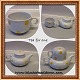 Tea pot B&G Porcelain 653 Blue Teapot - yellow Polka dots Tea for one WITHOUT 
CUP