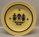 G-3 Round dish 34 cm, yellow Faience Silhuettes - Paper cuts by HC Andersen 
Royal Copenhagen Aluminia