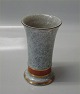 Kongelig Dansk  Craquelé, Craquele 212-3462 RC Grey vase with orange and gold 
14,5 cm
