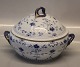 005 Covered dish 1.5 l (512) B&G Kipling Blue Butterfly porcelain with gold 
