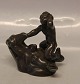 Art Deco Just A. Disko D 1682 Mer boy on Rhino head 12 cm