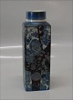 Aluminia Copenhagen Baca Faience RC Faience 780-3455 Square vase Bacca Signed 
Johanne Gerber 19 cm