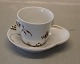 Kongelig Dansk Porcelæn Blå Elements Musselmalet 057-1 Espressokop 5.5 cm og 
underkop 11 cm 058-1 - Mocca 10 cl. (1017074) Mulitfarvet Elements Brun