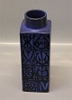 Aluminia Copenhagen Faience Blue Baca Nils Thorsson RC Faience 704-3259 Dark 
Blue, square Vase 22.5 x 7.7 cm Baca, Nils Thorsson