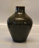 20824 RC Vase 17 cm  Axel Salto October 1948 Ribbed "living Stones" green olivin 
glaze Royal Copenhagen Art Pottery
