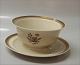 9580-947 Gravy boat 8,5 x 20 cm  Golden Clover # 947 (Cream) Royal Copenhagen 
(Old Liselund)
