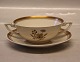 9571-947 Bouillon cup and saucer 17 cm Golden Clover # 947 (Cream) Royal 
Copenhagen (Old Liselund)