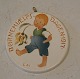 1917 b Boy with flower Louis Moe 8.7 cm Aluminia Royal Copenhagen faience 
Children Days plates