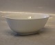 4232 RC White ribbed oval bowl 6.5 x 18 cm Blanc de Chine
 Royal Copenhagen