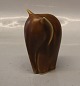 Palshus Elefant Brun Harepelsglasur ca 12.5 cm Keld Jordan