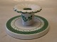 1796-12 Candlestick, round 6.5 x 12 cm Aluminia Faience Green Tranquebar
