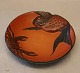 230 XVI Tray with fish & crab 12.5 cm Axel Sorensen 1927
 Ipsen Danish Art Pottery