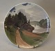 B&G 3946-357-20 Plate: Landscabe with rocks & Lake - Bornholm? 20 cm Signed IHL
 B&G Porcelain
