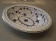 278-1 Ragout bowl without lid, oval 22 x 26 cm Blue Fluted Danish Porcelain