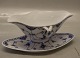 585-1 Gravy boat with fixed stand 11 x 15 cm Blue Fluted Danish Porcelain half 
lace
