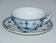 525-1 Teacup, medium & saucer (080, 081, 082) Blue Fluted Half Lace