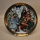 1991 RC Christmas in Denmark plate 21.2 cm Bringing home the Christmas tree Hans 
Henrik Hansen HHH Royal Copenhagen