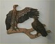 B&G Art Pottery Vultures 7576  45 x  65 cm by Mogens Boggild