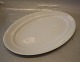375 Ovalt fad 39 cm, uglasseret relief Royal Copenhagen hvid Magnolia