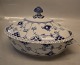 1129-1 Ragoutfad/lågfad, ovalt med hanke ca 16 x 27.5 cm Royal Copenhagen 
Musselmalet Helblonde