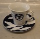Kaffekop 8  cm  og underkop 14,3 cmLin Utzon Rosendahl H.C. Andersen