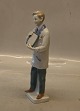 Frisør med spejl 25 cm Professionsfigur stemplet med Krone S