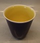 2810 Aluminia Blå og gul Columbine Vase 13 cm ca 1958