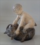 Royal Copenhagen figurine 0648 RC Faun with bear Chr Thomsen 16 cm
