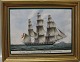 B&G Porcelain B&G Danish Marine Paintings on a porcelain plaque by Jakob 
Petersen. "Frederik the 6th." 30.5 x 28.5 cm 1400/3500
